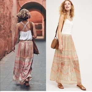 NWOT Anthropologie Blank Daybreak Maxi Skirt L